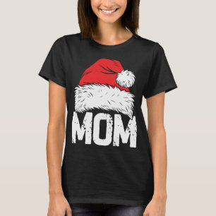Camiseta Mãe Papai noel Família de Natal Correspondendo Paj