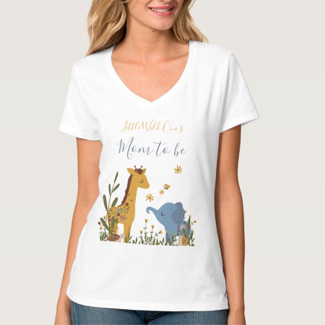 Camiseta Mãe para Ser Um Bicho Animais de Bebê Lindos (Frente)