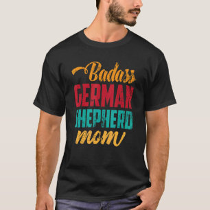 Camiseta Mãe Pastor Alemão Dona de Cachorro Retro Pastor Al