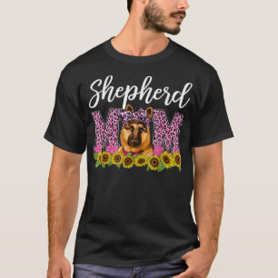 Camiseta Mãe Pastor Alemão Melhor Leopardo Pastor Alemão M