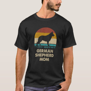 Camiseta Mãe Pastor Para Mulheres Cão Pastor Vintage