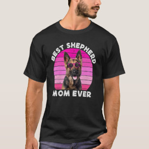 Camiseta Mãe Pastora Alemã Rosa Para Mulheres Pastor GSP Mo