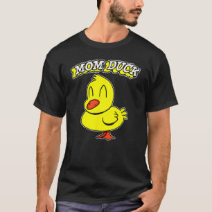 Camiseta Mãe Pato Amarelo Dia de as mães Feliz