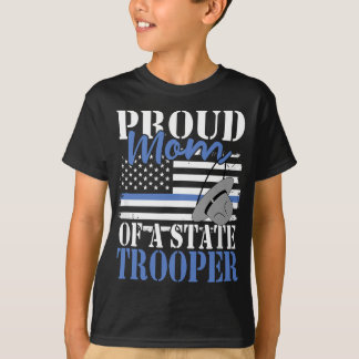 Camiseta Mãe Patriótica de um Oficial de Polícia do Estado