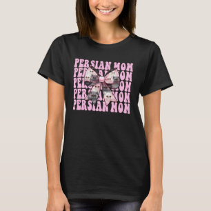 Camiseta Mãe Persa Mama Gato Persa Dia das Mães Rosa Coq