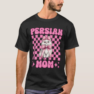 Camiseta Mãe Persa Mama Gato Persa Dia das Mães Rosa Coq