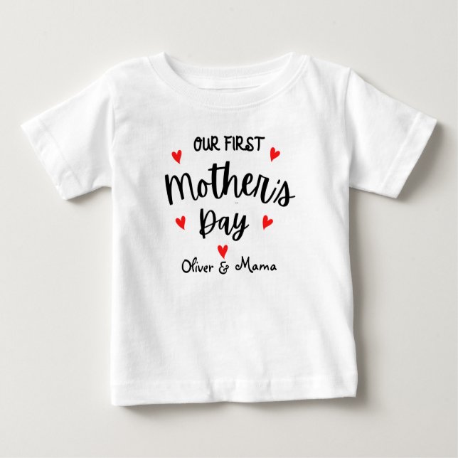 Camiseta Mãe Personalizada Bebê / Camisa-Dia de as mães (Frente)