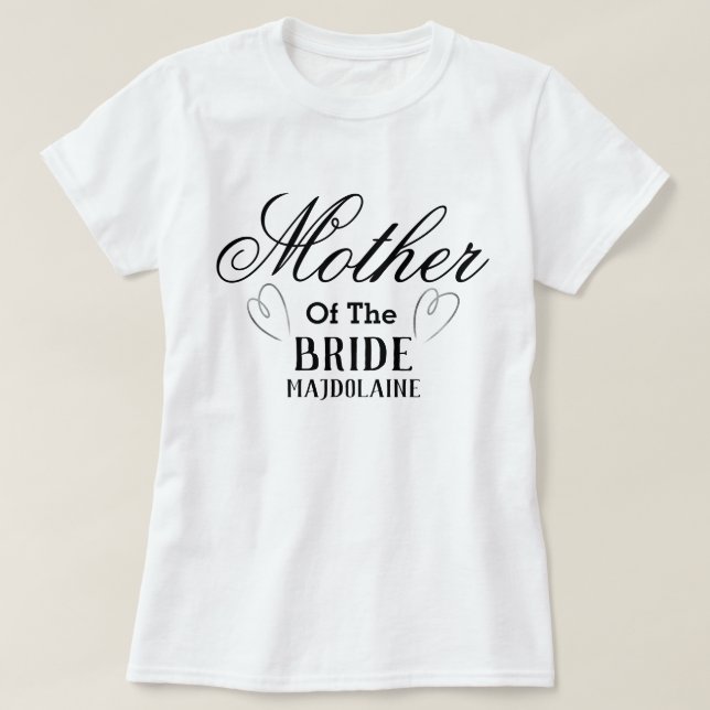 Camiseta Mãe personalizada da Camisa-T-Bride (Frente do Design)