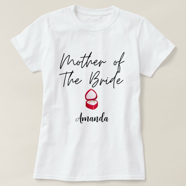Camiseta Mãe Personalizada Da Festa de solteira Da Noiva (Frente do Design)