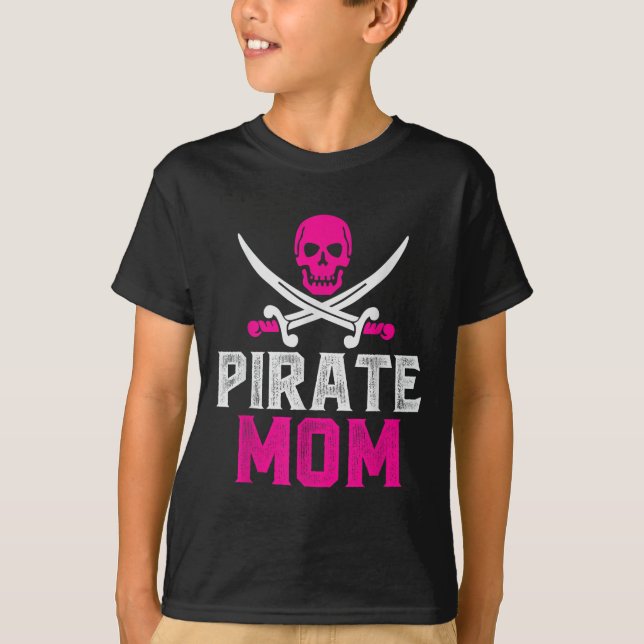 Camiseta Mãe Pirata - Design de citação gráfica (Frente)