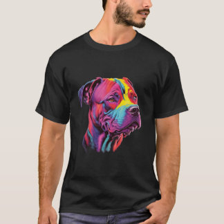 Camiseta Mãe Pitbull Dono de Pitbull Colorido
