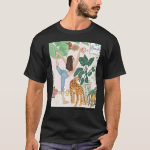 Camiseta Mãe Planta Mulher Gato Paz Amor Yoga Mulheres Jar