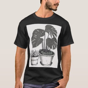 Camiseta Mãe Planta Pai Planta Jardim Ilustração Botânica
