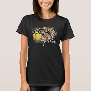 Camiseta Mãe Postiça de Softbol Leopardo Mãe Postiça de So
