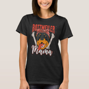 Camiseta Mãe Proprietária Mãe Cachorro Rottweiler