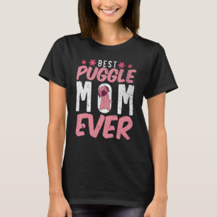 Camiseta Mãe Pug Poodle Cão Dono de Animal Dia das Mães Fof