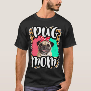 Camiseta Mãe pug pugs fofos dona de cachorro amante present