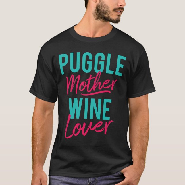 Camiseta Mãe Puggle Vinho (Frente)