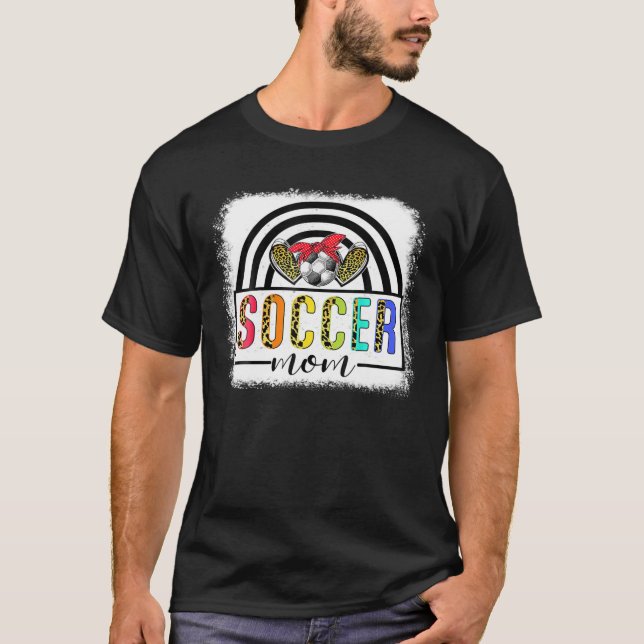 Camiseta Mãe Rainbow Leopardo Engraçado Mãe Mãe Mãe (Frente)