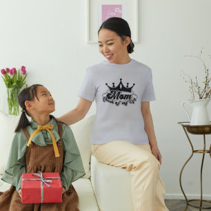 Camiseta MÃE Rainha da minha Cinza