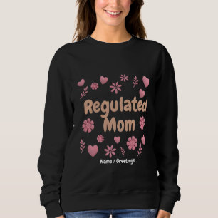 Camiseta Mãe Regulada 3D Floral Rosa Estética do Coração