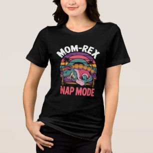 Camiseta Mãe-Rex Nap Mode - Engraçado Relaxar A Mãe Do Dino