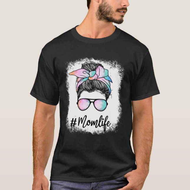 Camiseta Mãe Sangrada Vida Arco-Íris Cor Água Leopardo Mess (Frente)