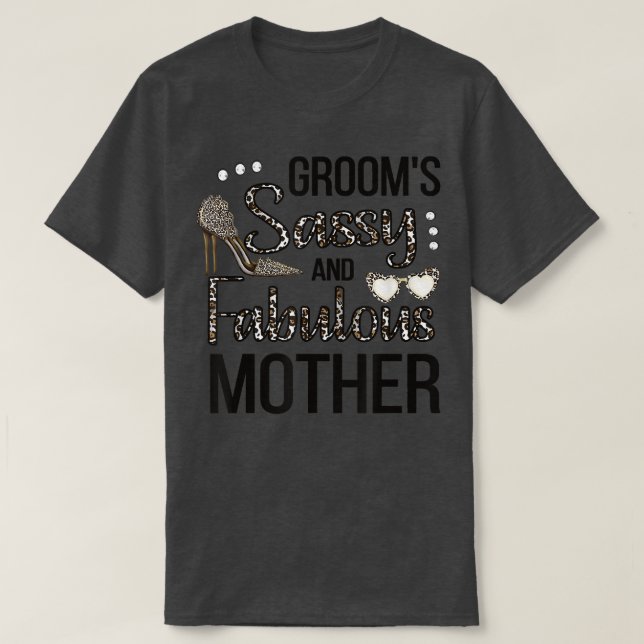Camiseta Mãe Sassy Dos Chás Do Groom Mãe (Frente do Design)