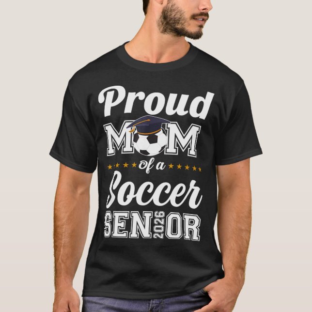 Camiseta Mãe Sênior Cl De 2026 Mãe de Futebol Graduada  (Frente)