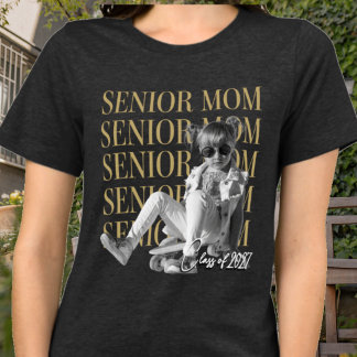 Camiseta Mãe Sênior da Moda Infância Retrô Turma de 2027