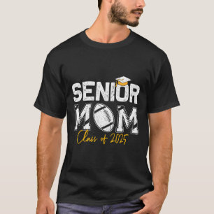 Camiseta Mãe Sênior Turma de 2025 Mãe Orgulhosa de Graduada