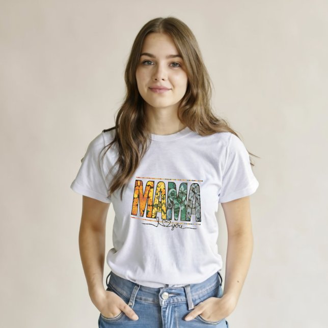 Camiseta mãe ser amada mãe dia de as mães mulher branca (Criador carregado)