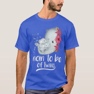 Camiseta Mãe, Ser De Chá de fraldas Elefante Gêmeo