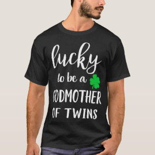 Camiseta Mãe Sortuda Dos Gêmeos Dotando A Rua Verde Irlande