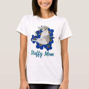 Camiseta Mãe Staffy – Arte do Staffordshire Bull T