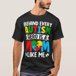 Camiseta Mãe Super-Herói Autismo Gráfico de Conscientização
