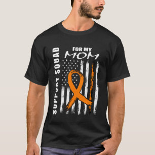 Camiseta Mãe Suporte Esquadrão Sensibilização para a Leucem