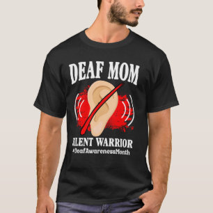 Camiseta Mãe surda Sinal de surdez Aumentando surdo