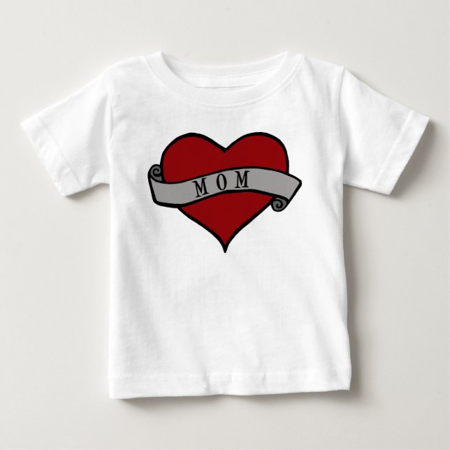 Camiseta Mãe Tattoo Heart (Frente)