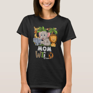 Camiseta Mãe Tema de Zoo Selvagem de Aniversário Safari Jun
