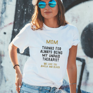 Camiseta Mãe Terapista Inremunerada Dia de as mães Engraçad