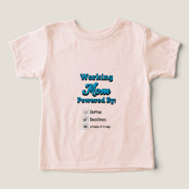 Camiseta Mãe Trabalhadora Energizada Por: Café Prazos Uma s