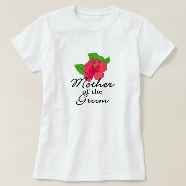 Camiseta Mãe Tropical de Hibiscus (Frente do Design)