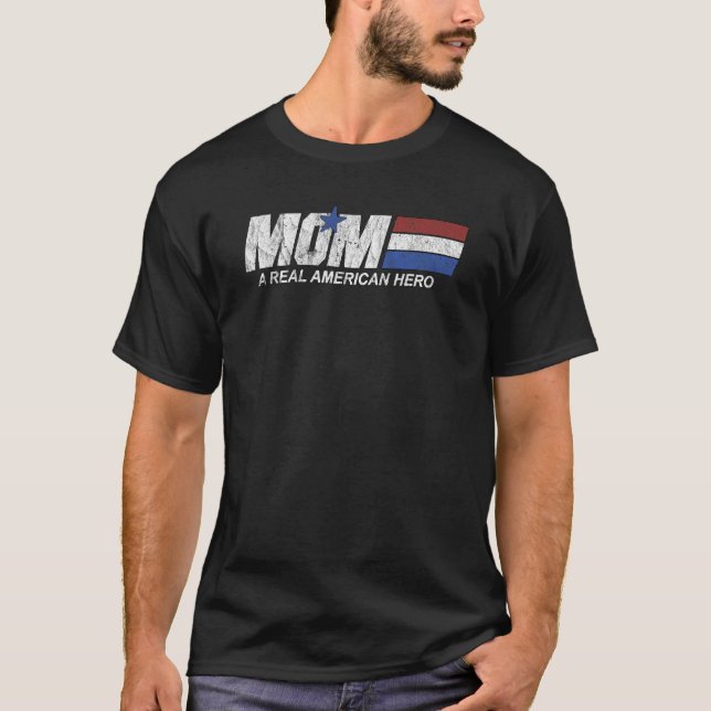 Camiseta Mãe, Um Verdadeiro Herói Americano 2 (Frente)