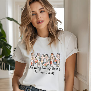 Camiseta Mãe Uma Impressionante Típica Floral