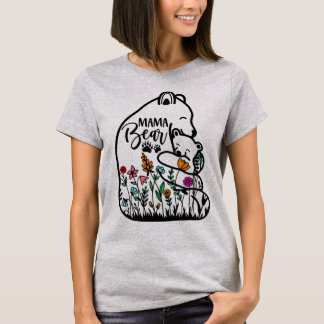 Camiseta Mãe Urso Mamãe.