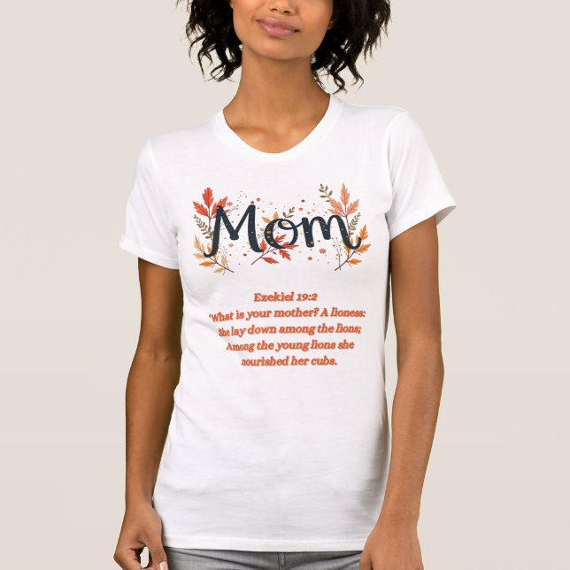 Camiseta Mãe Versículo Bíblico Inspirador Cristão (Frente)