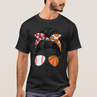 Camiseta Mãe Vida Baseball Basball Mãe Maneira Engraçada