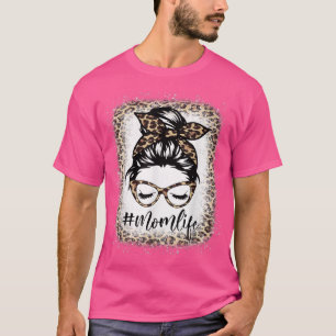 Camiseta Mãe Vida Leopardo Mensagem Bun Salva Mães Sangrada