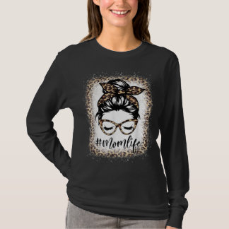 Camiseta Mãe Vida Leopardo Mensagem Bun Salva Mães Sangrada